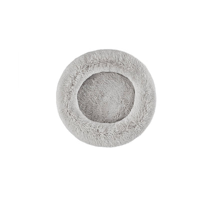 Calming Dog Bed & Cat Bed | Oval Pet Bed with Memory Foam - Serena/Grey