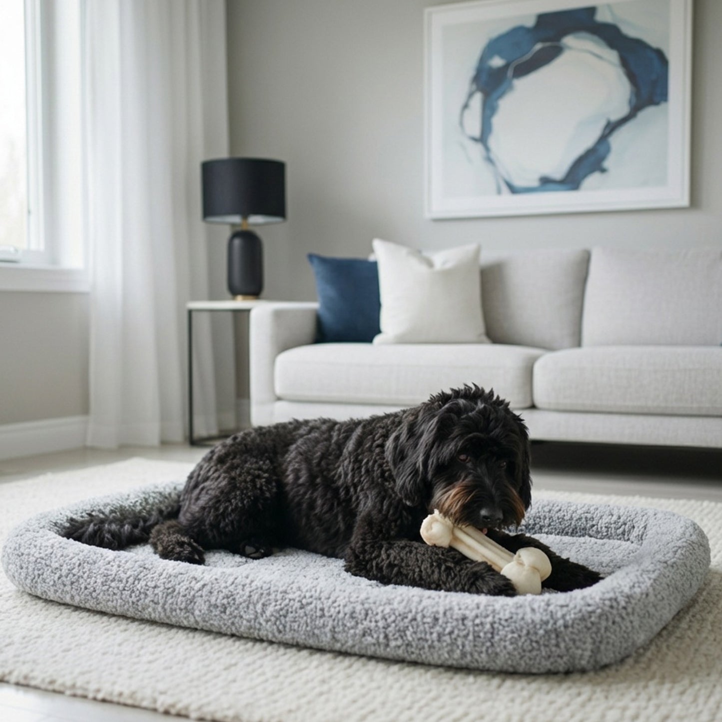 Bolster Dog Bed Crate Mat | Dog Crate Bed - Nova