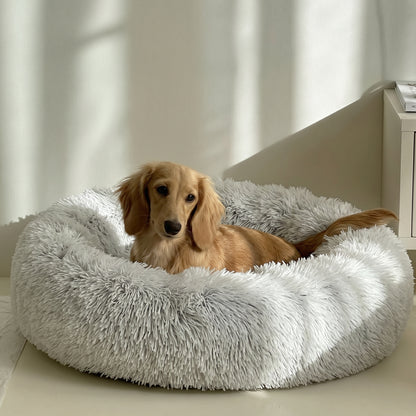 Coco Faux Fur Self Warming Indoor Round Donut Cuddler