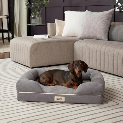 Orthopedic Dog Bed & Cat Bed | Memory Foam Dog Couch Sofa - Platinum