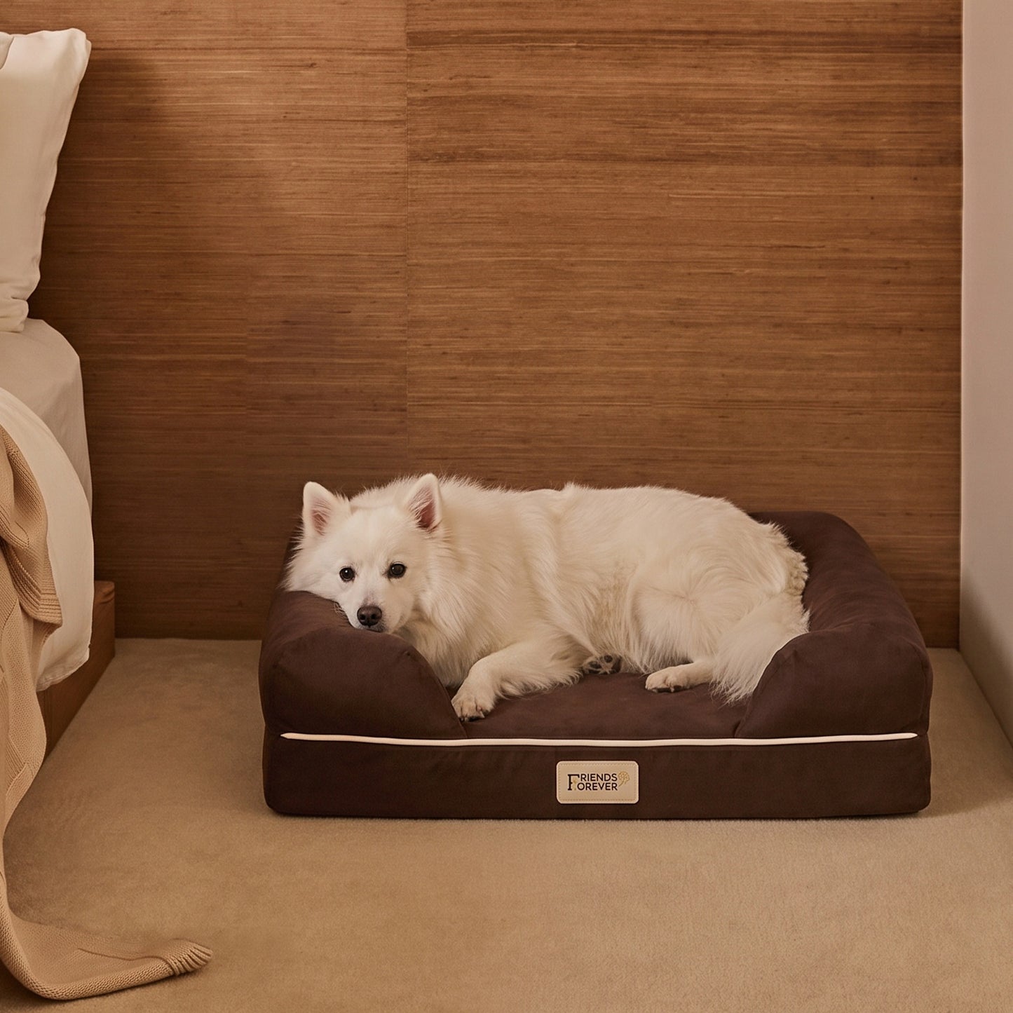 Orthopedic Dog Bed & Cat Bed | Memory Foam Dog Couch Sofa - Platinum