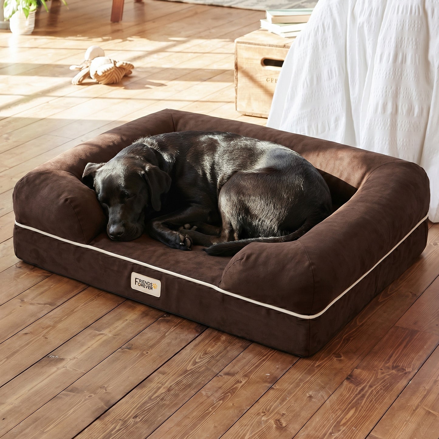 Orthopedic Dog Bed & Cat Bed | Memory Foam Dog Couch Sofa - Platinum