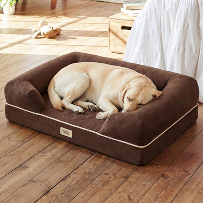 Orthopedic Dog Bed & Cat Bed | Memory Foam Dog Couch Sofa - Platinum