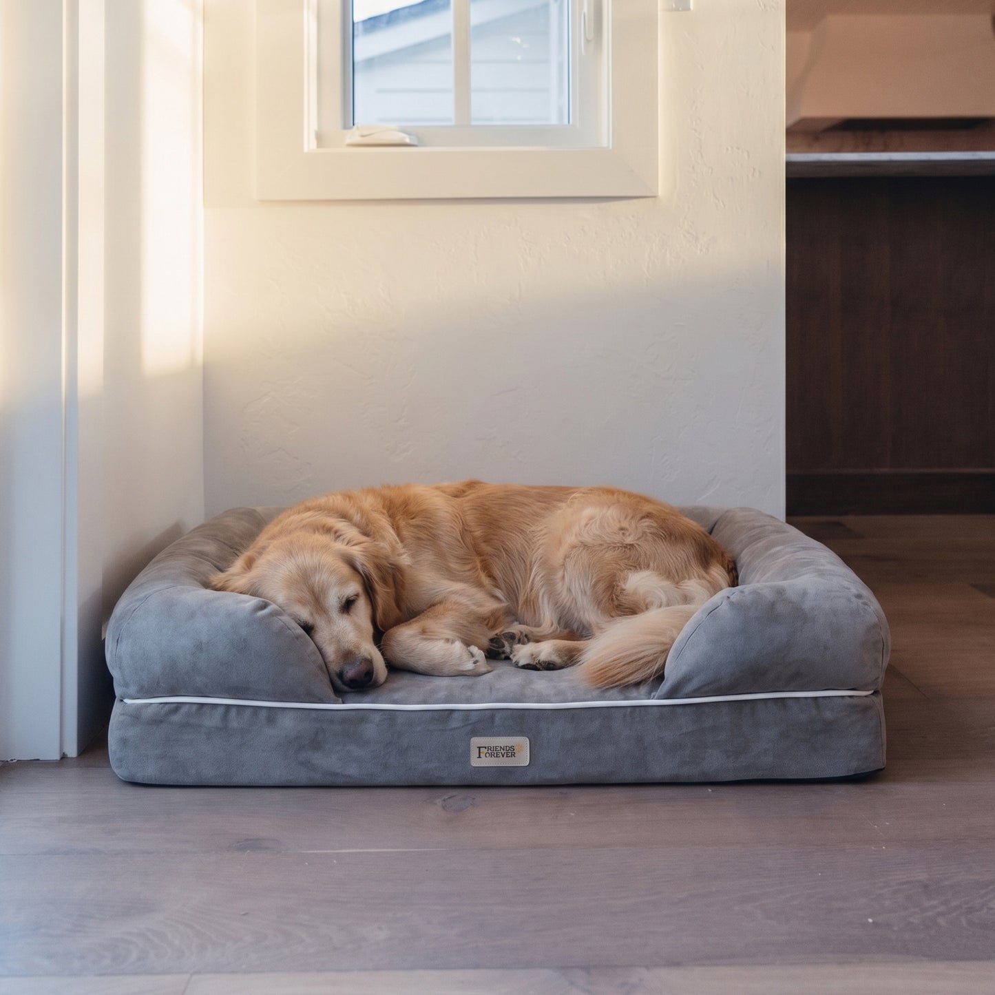 Orthopedic Dog Bed & Cat Bed | Memory Foam Dog Couch Sofa - Platinum