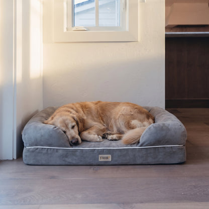 Orthopedic Dog Bed & Cat Bed | Memory Foam Dog Couch Sofa - Platinum