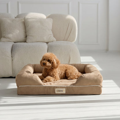 Orthopedic Dog Bed & Cat Bed | Memory Foam Dog Couch Sofa - Platinum