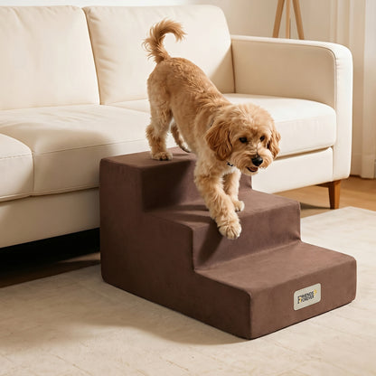 3-Step Pet Stairs | Dog Stairs - Milo/Cocoa