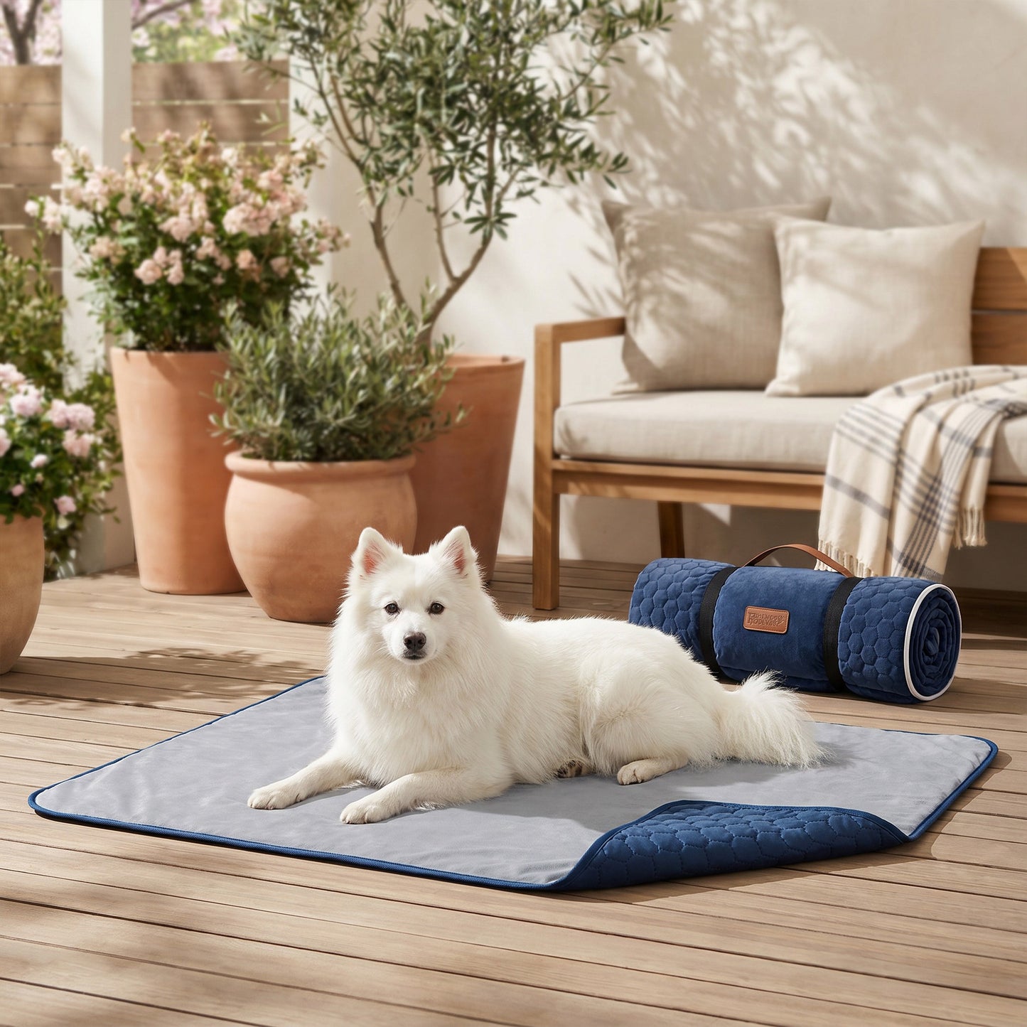 Outdoor Dog Bed Mat | Dog Blanket for Travel - Geo