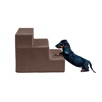 3-Step Pet Stairs | Dog Stairs - Milo/Cocoa