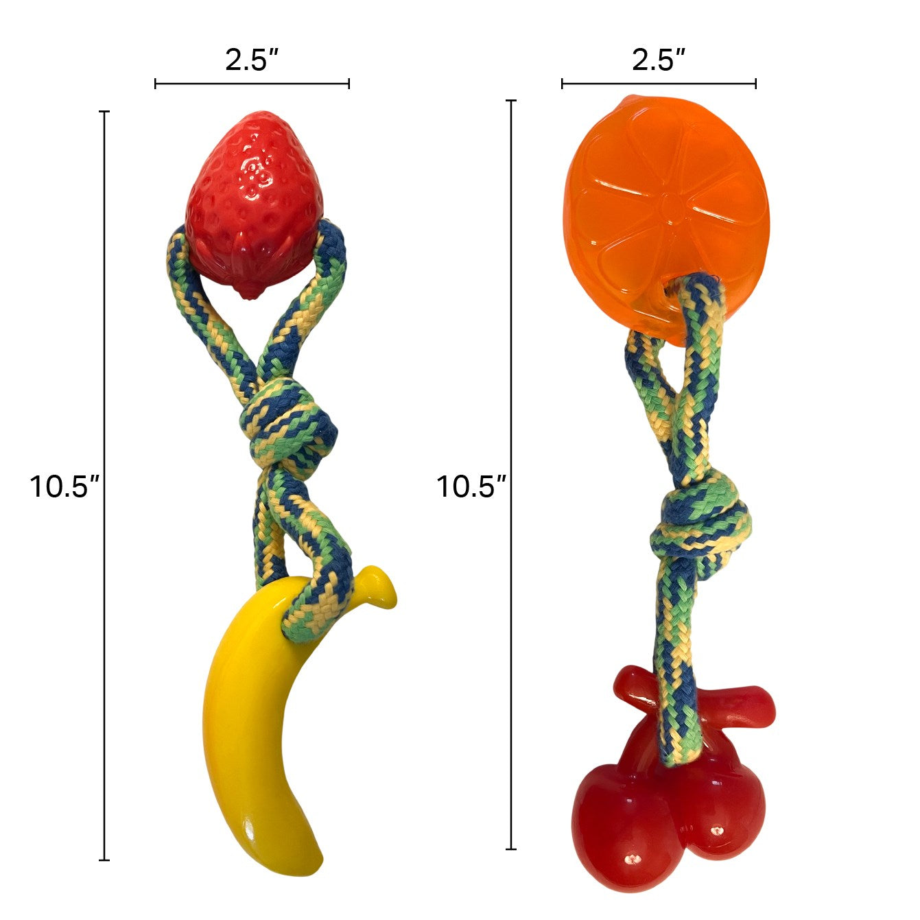 Dog Chew Toys | Dog Rope Toys - Orange and Banana 