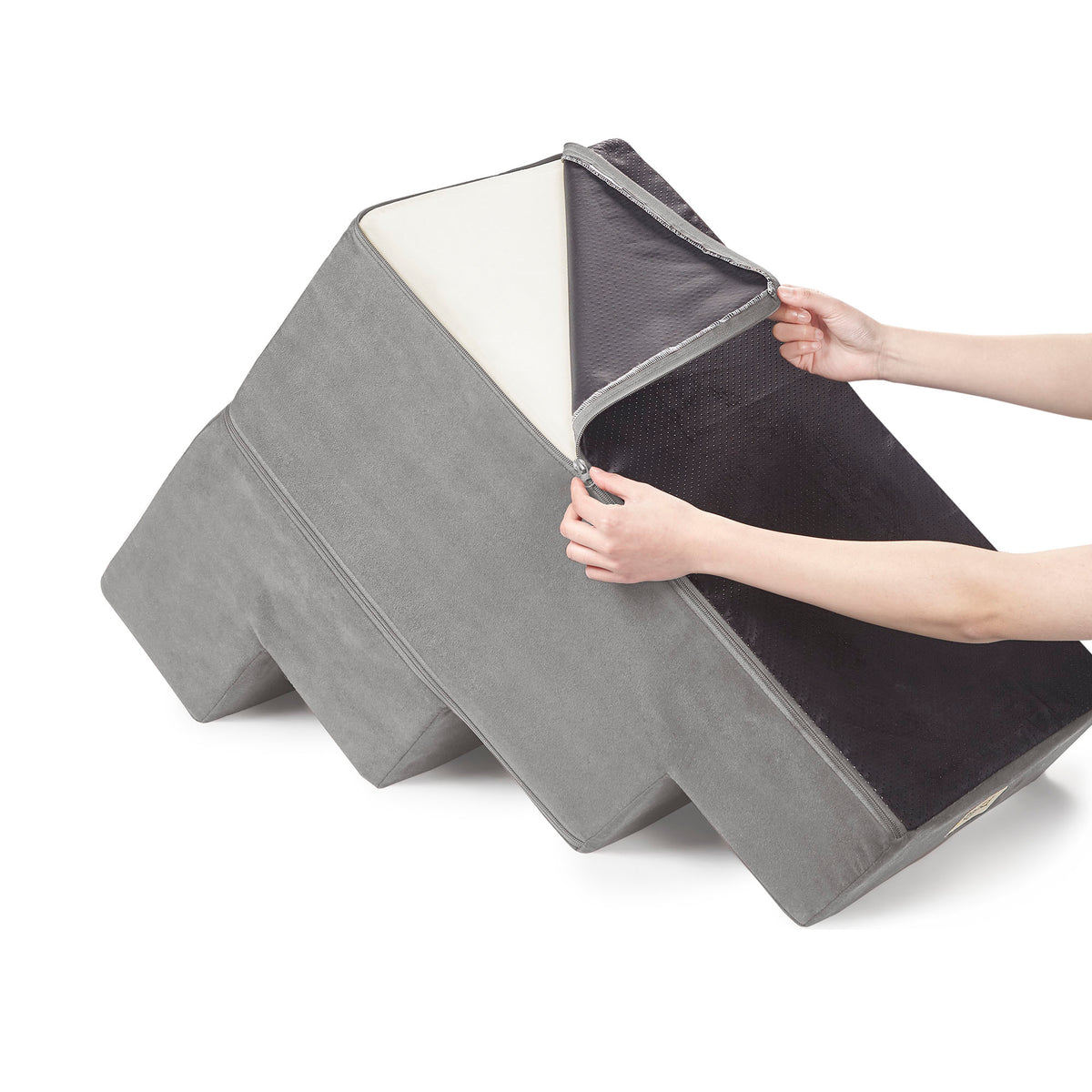 4-Step Pet Stairs | Dog Stairs - Milo/Grey
